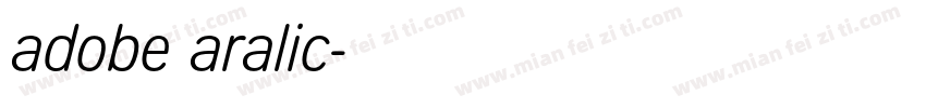 adobe aralic字体转换